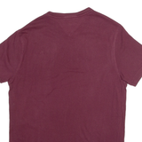 TOMMY HILFIGER Mens T-Shirt Maroon M