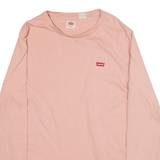 LEVI'S Womens T-Shirt Pink Long Sleeve XS