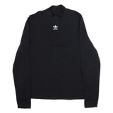 ADIDAS Womens T-Shirt Black Long Sleeve High Neck UK 18