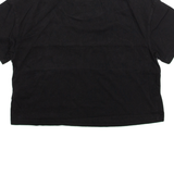 ADIDAS Cropped Womens T-Shirt Black UK 10