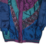 Mens Jacket Blue Nylon Colourblock XL