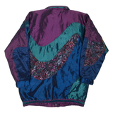 Mens Jacket Blue Nylon Colourblock XL