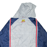 WINNERS CIRCLE Mens Rain Jacket Grey Hooded Colourblock L