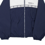 REEBOK Mens Track Jacket Blue Colourblock 2XL
