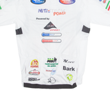 SUPER ROUBAIX Cycling Full Zip Mens Jersey White High Neck L