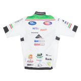 SUPER ROUBAIX Cycling Full Zip Mens Jersey White High Neck L
