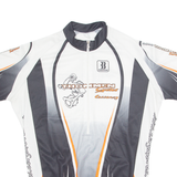 BIEMME Cycling Mens Jersey White 1/2 Zip L