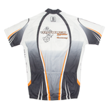 BIEMME Cycling Mens Jersey White 1/2 Zip L