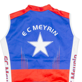ECM Cycling Mens Jersey Blue Sleeveless 1/4 Zip L