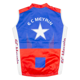 ECM Cycling Mens Jersey Blue Sleeveless 1/4 Zip L