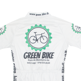 GREEN BIKE Cycling Mens Jersey White 1/4 Zip M