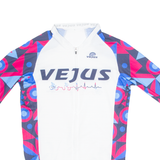 VEJUS Cycling Mens Jersey White 1/4 Zip XS
