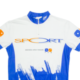 TZAMO Cycling Mens Jersey White 1/4 Zip L