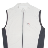 SKINFIT Cycling Mens Jersey Grey Sleeveless 1/4 Zip L