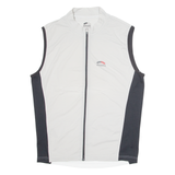 SKINFIT Cycling Mens Jersey Grey Sleeveless 1/4 Zip L