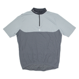 DECATHLON CREATION B'Twin Cycling Mens Jersey Grey 1/4 Zip XL