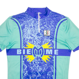 BIEMME Cycling Mens Jersey Blue 1/4 Zip XL