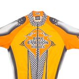 PELLA Cycling Mens Jersey Orange 1/4 Zip M