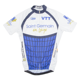 DIFFU SPORT Cycling Mens Jersey White 1/4 Zip M