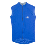 PROTECTIVE Cycling Mens Jersey Blue Sleeveless 1/4 Zip M