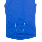 PROTECTIVE Cycling Mens Jersey Blue Sleeveless 1/4 Zip M