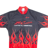 ACTON SPORTS Cycling Mens Jersey Black 1/2 Zip L