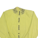 Mens Sweatshirt Green High Neck 90s S