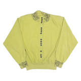 Mens Sweatshirt Green High Neck 90s S