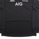 ADIDAS New Zeland All Blacks Rugby Training Mens Sweatshirt Black V-Neck M