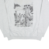 FRUIT OF THE LOOM Meerkat Girls Sweatshirt Grey 14-15Y
