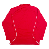 UMBRO Mens Sweatshirt Red 1/4 Zip 90s 2XL