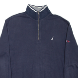 NAUTICA Mens Sweatshirt Blue 1/4 Zip XL