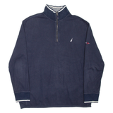 NAUTICA Mens Sweatshirt Blue 1/4 Zip XL