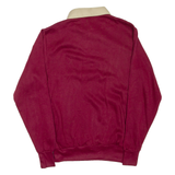 GAMEBREAKER Mens Sweatshirt Maroon Collared 90s M