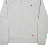LEVI'S Mens Sweatshirt Grey Collared L
