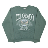 PRAIRIE MOUNTAIN Colorado Mens Sweatshirt Green USA S
