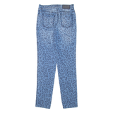 ROCCOBAROCCO Leopard Print Womens Jeans Blue Slim Skinny Stone Wash W26 L28