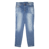DIESEL Bathilda Distressed Womens Jeans Blue Slim Skinny Stone Wash W28 L30