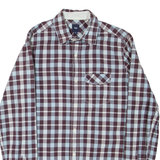 GAP Mens Shirt Maroon Check Long Sleeve XS