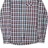 GAP Mens Shirt Maroon Check Long Sleeve XS