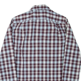 GAP Mens Shirt Maroon Check Long Sleeve XS