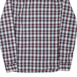 GAP Mens Shirt Maroon Check Long Sleeve XS