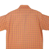 PETER POLO Mens Shirt Orange Check M