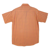 PETER POLO Mens Shirt Orange Check M
