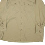 DICKIES Mens Plain Shirt Beige 3/4 Sleeve XL