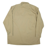 DICKIES Mens Plain Shirt Beige 3/4 Sleeve XL