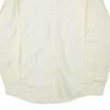 THARUN Mens Plain Shirt Yellow Long Sleeve L