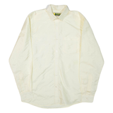 THARUN Mens Plain Shirt Yellow Long Sleeve L