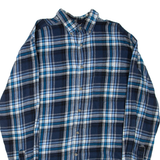 WRANGLER Mens Shirt Blue Check Long Sleeve M