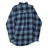WRANGLER Mens Shirt Blue Check Long Sleeve M